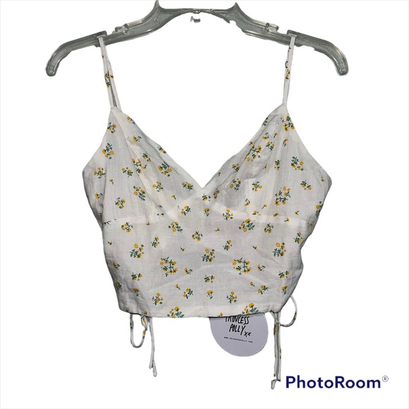Princess Polly NWT size 6 Rosie top white crop top - Picture 1 of 11
